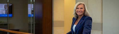 Portrait Shot of Jennifer Dunem Inside The Bank of San Antonio